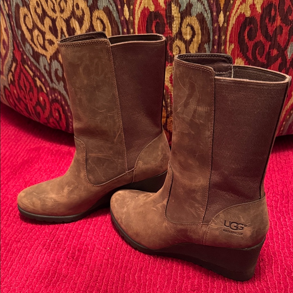 UGG Women's Distressed Chocolate Waterproof Boots